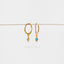 CZ Drop Dangle Hoop Earring, Turquoise, Unisex, Gold, Silver SHEMISLI SH070