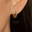 Croissant Hoop Earring, Unisex, Gold, Silver SHEMISLI SH282