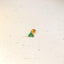 Tiny 3-Petal Emerald Flower Threadless Flat Back Lip Labret Stud, 18,16ga, 6-10mm, Unisex, Surgical Steel, SHEMISLI SS545