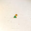 Tiny 3-Petal Emerald Flower Threadless Flat Back Lip Labret Stud, 18,16ga, 6-10mm, Unisex, Surgical Steel, SHEMISLI SS545