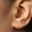 Tiny Carnation Threadless Flat Back Tragus Earring, January Birth Flower20,18,16ga, 5-10mm Unisex, Surgical Steel SHEMISLI SS1047