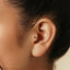 Tiny Garnet Threadless Flat Back Tragus Stud, January Birthstone, 20,18,16ga, 5-10mm, Unisex, Surgical Steel, SS599