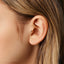 Tiny White Stone Triangle Threadless Flat Back Tragus Stud, 20,18,16ga, 5-10mm, Unisex, Surgical Steel, SHEMISLI SS554