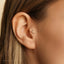 Tiny Moon Threadless Flat Back Tragus Stud, 20,18,16ga, 5-10mm Unisex, Surgical Steel SHEMISLI SS993