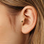 Tiny Triangle Emerald Stone Threadless Flat Back Tragus Stud, 20,18,16ga, 5-10mm, Unisex, Surgical Steel, SHEMISLI SS555