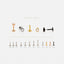 Tiny Teardrop White Stone Threadless Flat Back Nose Stud, 20,18,16ga, 5-10mm Unisex, Surgical Steel SHEMISLI SS594