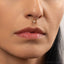 Teardrop White Stone Septum Ring, Hinged Clicker Hoop, 16ga 8mm or 10mm, Unisex, Surgical Steel, SHEMISLI SH214, SH215
