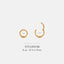 Split Double CZ Nose Ring, Nostril Hoop, Septum Ring, Hinged Clicker Hoop, 16ga 8mm or 10mm, Unisex, G23 Titanium, SHEMISLI SH270, SH271