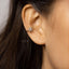 CZ Flower Ear Cuff, No Piercing is Needed, Unisex, Gold, Silver SHEMISLI SF036