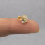 Flower CZ Helix Hoop, Unisex, Gold, Silver SHEMISLI SH103