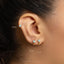 4 Petal Clover Turquoise CZ Helix Hoop, Unisex, Gold, Silver SHEMISLI - SH553, SH554, SH555