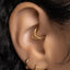 2 Layered Teardrop Daith Ring, Hinged Clicker Hoop, 16ga 8mm or 10mm, Unisex, Surgical Steel, SHEMISLI SH700 SH701