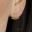Bar Ear Jacket, Curved Front And Back Earrings, Unisex, Gold, Silver SHEMISLI SJ014