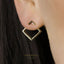 Rhombus Shape Ear Jacket, Geometric Square Front And Back Earrings, Unisex, Gold, Silver SHEMISLI SJ015