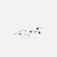 Tiny Opal Stone Jacket Earring White Emerald Turquoise Sapphire Black Opal, Unisex, Gold, Silver SJ016 SJ017 SJ018 SJ019 SJ020 SJ013 NOBKG