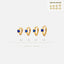 Tiny CZ Sapphire Gem Helix Hoop Earring, Unisex, Gold, Silver SHEMISLI SH646, SH647, SH648, SH649