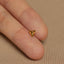Tiny Shark Tooth Threadless Flat Back Earring, 20,18,16ga, 5-10mm Unisex, Surgical Steel SHEMISLI SS1105
