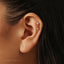 Tiny Dangle 2 Gems Threadless Flat Back Earring, 20,18,16ga, 5-10mm Unisex, Surgical Steel SHEMISLI SS892