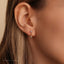 Tiny Dangle 2 Gems Threadless Flat Back Earring, 20,18,16ga, 5-10mm Unisex, Surgical Steel SHEMISLI SS892