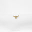 a gold bull's head on a white background