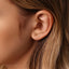 Tiny 2 beads Threadless Flat Back Earring, 20,18,16ga, 5-10mm Unisex, Surgical Steel SHEMISLI SS592