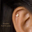 Dainty 2 leaf Opal Threadless Flat Back Earring, 20,18,16ga, 5-10mm Unisex, Surgical Steel SHEMISLI SS583