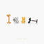 Tiny Teddy Bear Threadless Flat Back Earring, 20,18,16ga, 5-10mm Unisex, Surgical Steel SHEMISLI SS978
