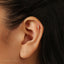 Tiny 3 Stones, Opal and White Stones, Threadless Flat Back Earring, 20,18,16ga, 5-10mm Unisex, Surgical Steel SHEMISLI SS895