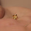 Tiny Violet Threadless Flat Back Earring, February Birth Flower, 20,18,16ga, 5-10mm Unisex, Surgical Steel SHEMISLI SS1048