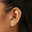 Tiny Dangle 2 Opal Stones Threadless Flat Back Earring, 20,18,16ga, 5-10mm Unisex, Surgical Steel SHEMISLI SS893