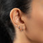 Tiny Peace Hand Sign Threadless Flat Back Earring, 20,18,16ga, 5-10mm Unisex, Surgical Steel SHEMISLI SS1061