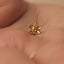 Tiny Daffodil Threadless Flat Back Earring, March Birth Flower, 20,18,16ga, 5-10mm Unisex, Surgical Steel SHEMISLI SS1049