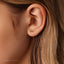 Tiny 3 beads Threadless Flat Back Earring, 20,18,16ga, 5-10mm Unisex, Surgical Steel SHEMISLI SS593