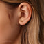 Tiny 3 beads Threadless Flat Back Earring, 20,18,16ga, 5-10mm Unisex, Surgical Steel SHEMISLI SS593