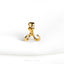 a pair of gold scissors sitting on top of a white cloth