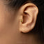 Tiny Poinsettia Flower Threadless Flat Back Earring, December Birth Flower, 20,18,16ga, 5-10mm Unisex, Surgical Steel SHEMISLI SS1058