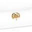 a close up of a gold brooch on a white cloth