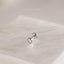 Tiny Teardrop White Stone Threadless Flat Back Earring, 20,18,16ga, 5-10mm Unisex, Surgical Steel SHEMISLI SS594