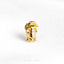 a gold ring with a skull on it