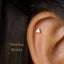 Tiny 4mm Triangle Threadless Flat Back Earring, 20,18,16ga, 5-10mm, Unisex, Surgical Steel, SHEMISLI SS565