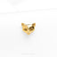 a close up of a gold ring with a fox's head