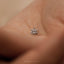 Tiny Weed Leaf Threadless Flat Back Earring, 20,18,16ga, 5-10mm Unisex, Surgical Steel SHEMISLI SS1119