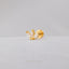 Tiny 3 Leaf White Stone Threadless Flat Back Earring, 20,18,16ga, 5-10mm, Unisex, Surgical Steel, SHEMISLI SS549