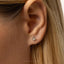 Tiny Fern Threadless Flat Back Earring, 20,18,16ga, 5-10mm Unisex, Surgical Steel SHEMISLI SS1089