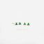 CZ Triangle Stud Earring, White Stone, Emerald, Sapphire, Unisex, Gold, Silver SHEMISLI SS191, SS192, SS238