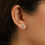Evil Eye CZ Stud Earring, Protection Stud, Unisex, Gold, Silver SHEMISLI - SS049