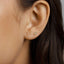 Tiny Flower Stud Earring with Ball Backing (Type B), Unisex, Gold, Silver SHEMISLI - SS644