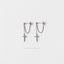 Cross Dangle Chain Stud Earring, Unisex, Gold, Silver SHEMISLI SS150