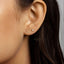 White Opal Bezel Stud Earring, Gold Earring, Unisex, Gold, Silver SHEMISLI - SS098