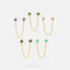 Clover Studs for Two Piercings, White, Emerald, Turquoise, Sapphire, Black, Unisex, Gold, Silver SHEMISLI SS147, SS317, SS318, SS319, SS320